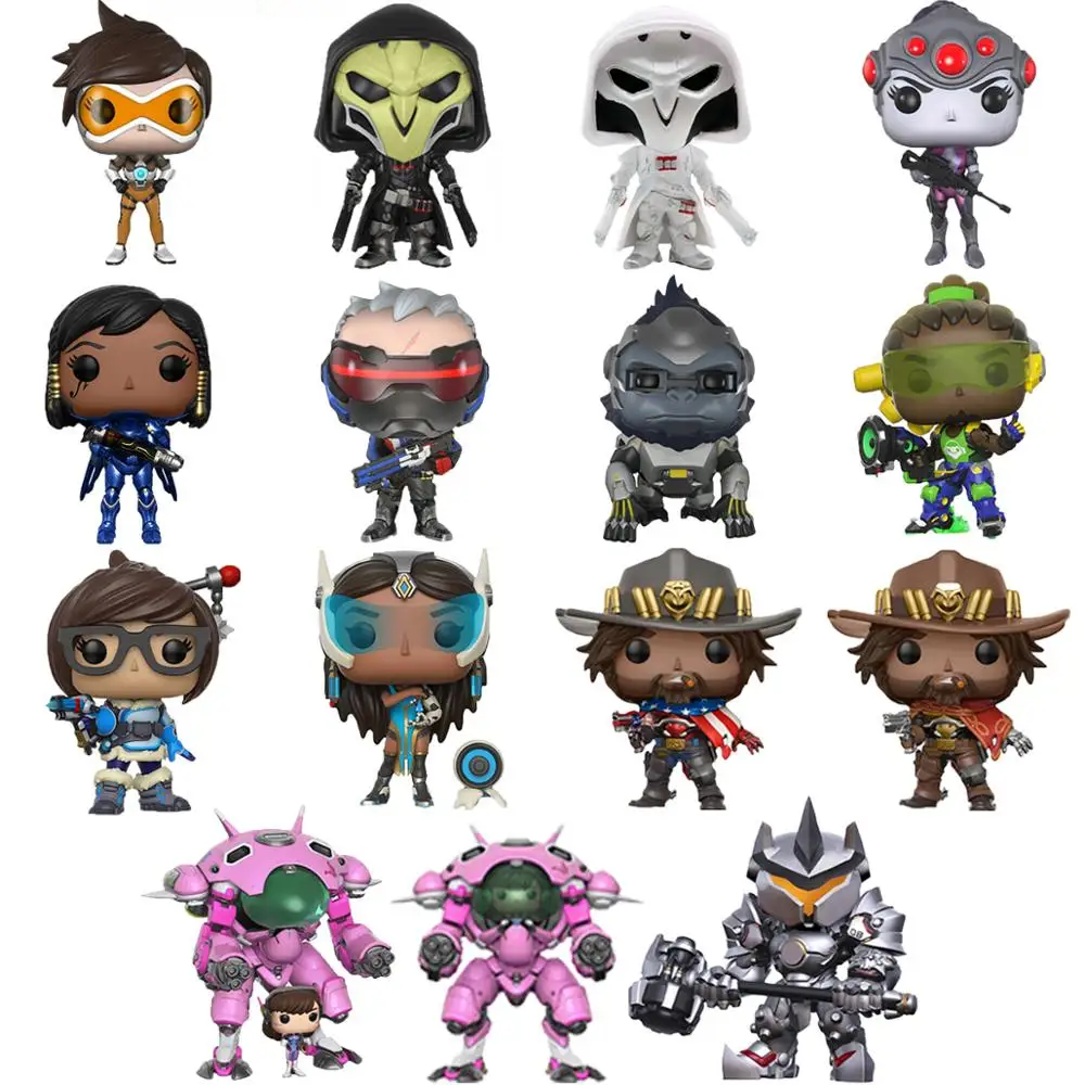 FUNKO POP OW экшн-фигурки виниловые куклы игровая модель игрушки трекер Рипер D. VA (Meka) Symmetra Reinhardt Рождественский подарок для детей