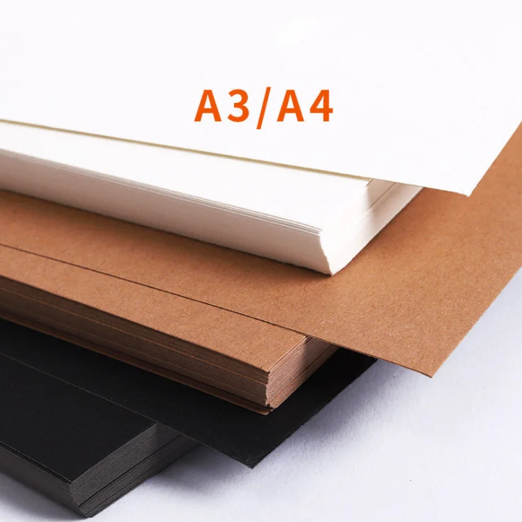 A3 A4 Zwart Kaarten Dikke Wit Karton Schetsen Diy Maken Afdrukken Kartonnen 450G|Craft Paper| - AliExpress