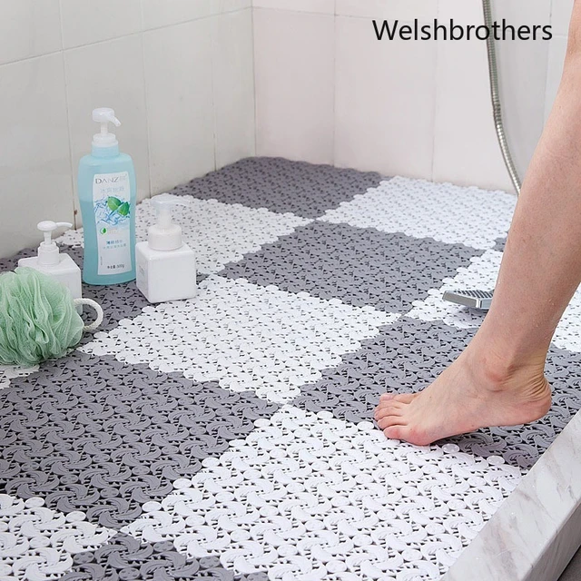 Bathroom Anti-skid Mat Spliced Floor Mat Household Bathroom Shower Room  Bathroom Floor Mat Waterproof Mat - Bath Mats - AliExpress