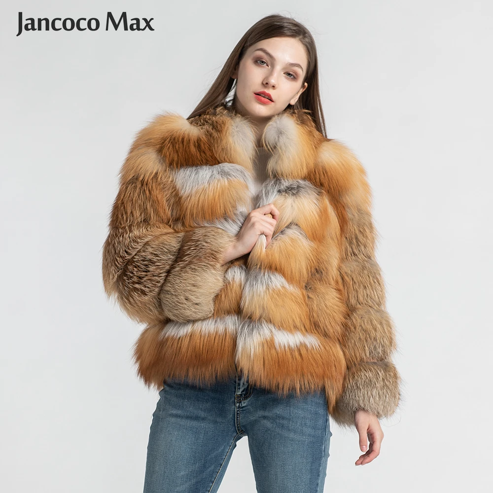 

Lady Luxury Real Red Fox Fur Coat Winter Thick Warm Top Quality Fur Jacket Natural Fur Outerwear S7569
