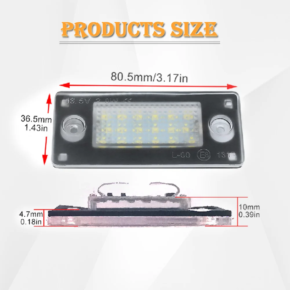 Hopstyling 2 шт./пара 18SMD светодиодный задний номерной знак светильник для Audi A4 S4 Avant RS4 B5