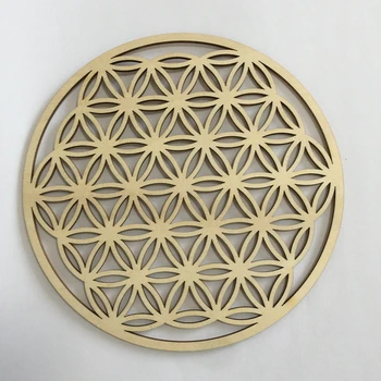 

5pcs flower of life 15cm sacred geometry home decoration wall wood plate