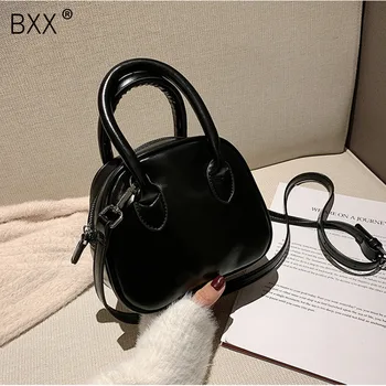 

[BXX] Solid Color Leather Crossbody Bags For Women 2020 Small All-match Shoulder Messenger Bag Female Handbags and Purses HJ871