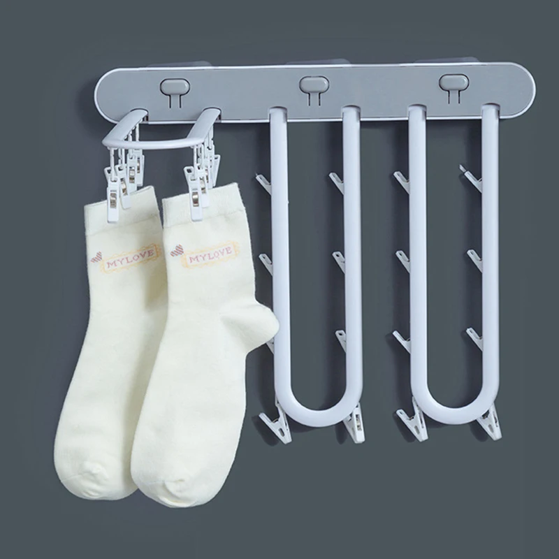 Foldable Socks Hanger Rack Clothespin Underwear Hanging Rack Drying