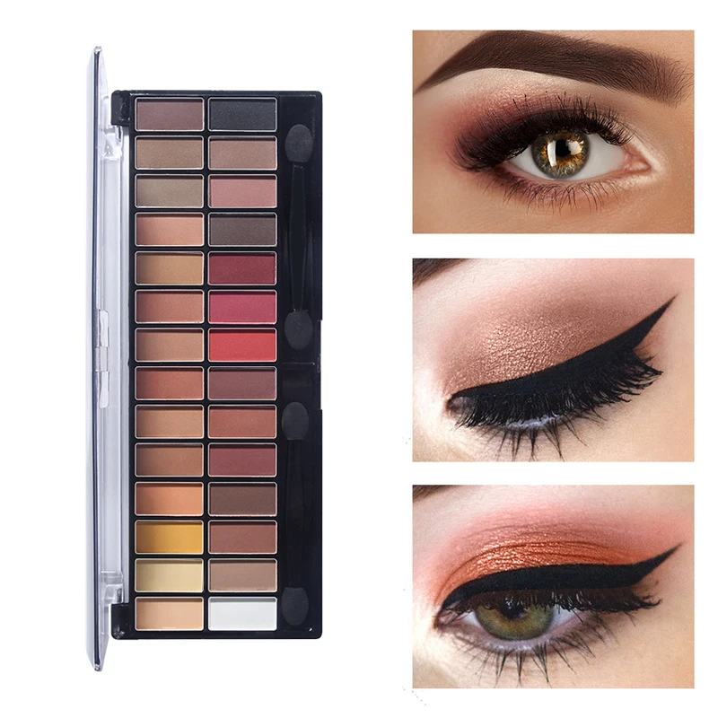 

28 Colors Eyeshadow Palette Waterproof Non-dizzy Dyeing Easy To Color Shimmer Matte Eye Shadow Powder Eyes Makeup R1