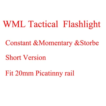 

WADSN WML Tactical Flashlight Short Hunting Rifle Illuminator Weapon Light Constant Momentary Storbe Fit Picatinny Rail