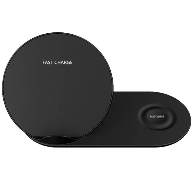 

10W Fast Wireless Charger Dock Station For Samsung Galaxy Note 9 Gear S3 Watch 2 in 1 Fast Qi Wireless Charger Pad For Samsung
