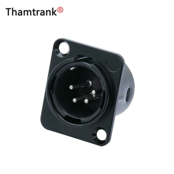 

10pcs/lot 4Pin XLR Male / Female Panel Mount XLR Plug Jack Socket Microphone MIC Cable Terminal XLR Chassis Wire Connector