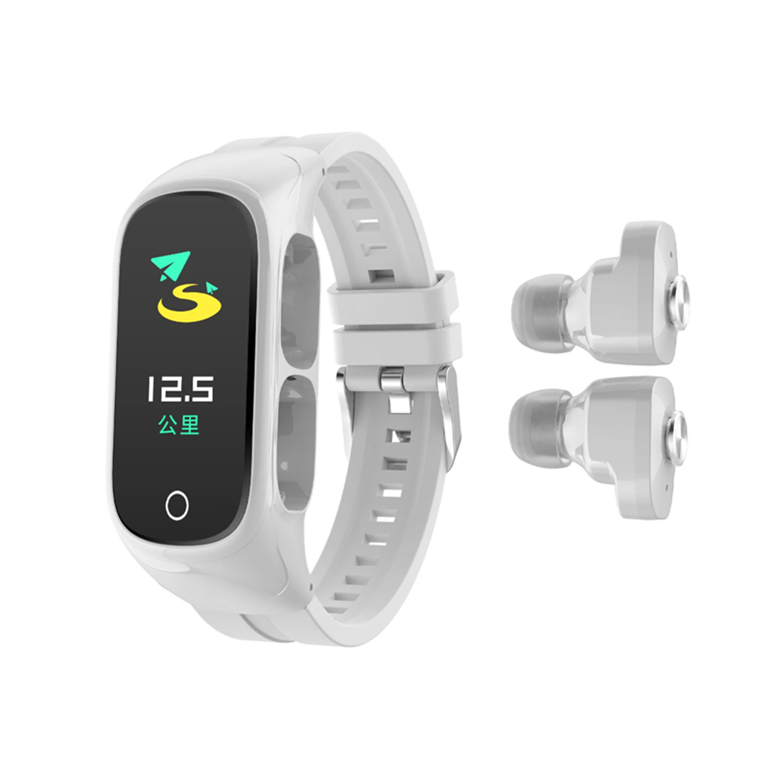 0.96inch 2-In-1 N8 Smart Watch TWS Earbuds Fitness Tracker BT 5.0 Music Headphones Heart Rate Blood Pressure Sleep Monitor 