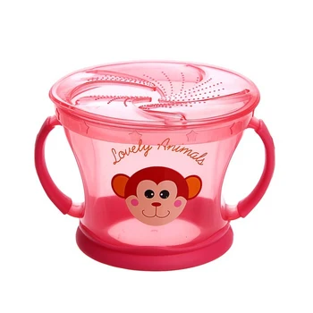 

Baby food storage container, non-spill, pink