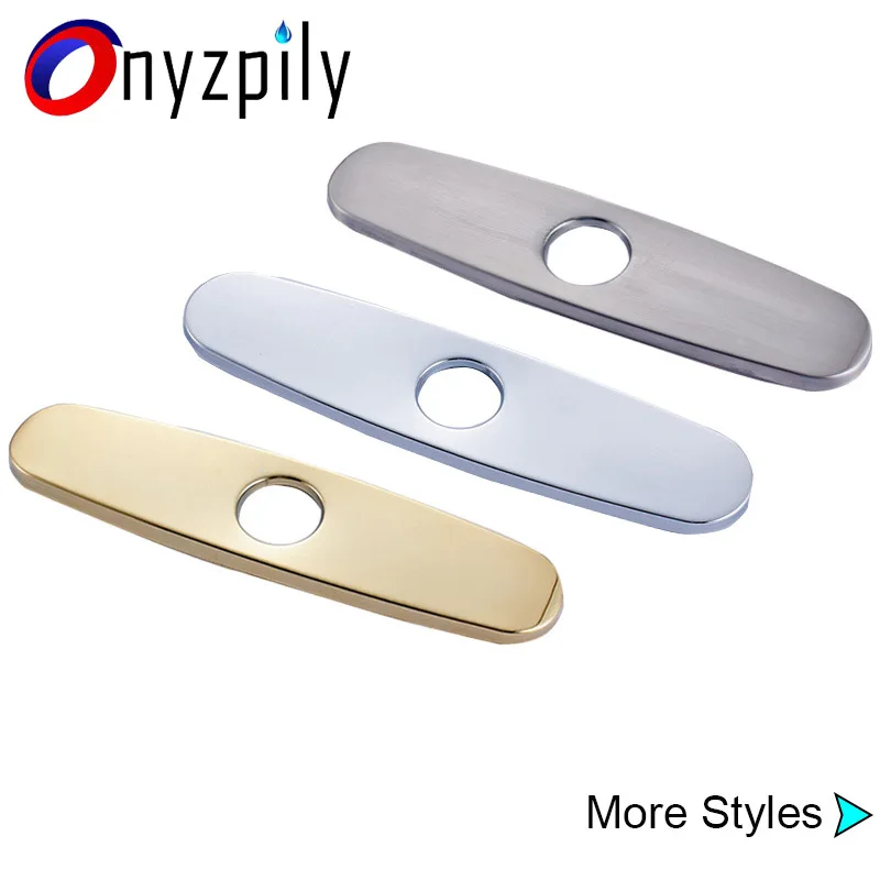 

Onyzpily Free Shipping 10 Inch Hole Cover Plate Black Chrome Brushed Nickel Hole Cover Plate Kitchen Faucet Accessories