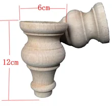 4Pieces/Lot 12X6CM European Furniture Legs Solid Wood Legs Feet Carved Bathroom Cabinet Table Foots