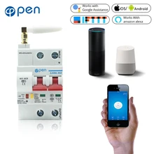 Disjoncteur Wifi à télécommande ouverte 2P, commutateur Intelligent, protection contre les surcharges et les courts-circuits