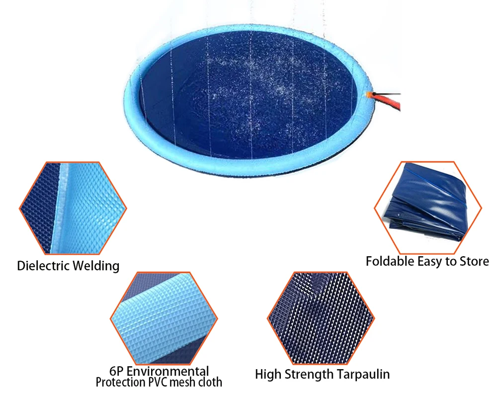 Foldable Splash Sprinkler Pad For Dogs & Kids