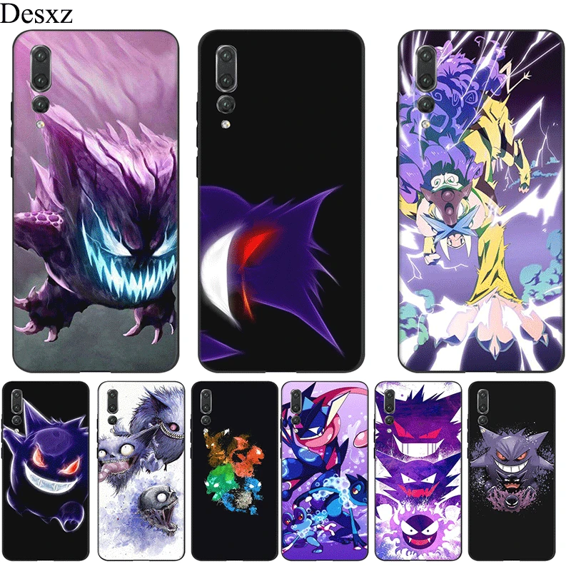 Phone Case Silicone For Honor Note 10 View 20 6A 7A 7C 7X 8 8X 8C 9X 9 Lite Pro Cover Cartoon Gengar Sinister Nebula Drawing | Мобильные