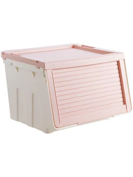 

Children's Toy Receiving Box Large Capacity Front Open Refinement Box Combination Plastic Side Open Snack Receiving Box