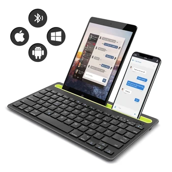 

Connect Dual Device Keyboard for Ipad Android Mobile Phone Desktop Computer Charging Wireless Bluetooth Keyboard