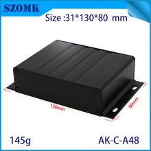 10 шт. 31*130*80 мм szomk Электрический черный алюминиевый корпус для pcb анодированный экструдированный распределительный закрывающийся алюминиевый ящик