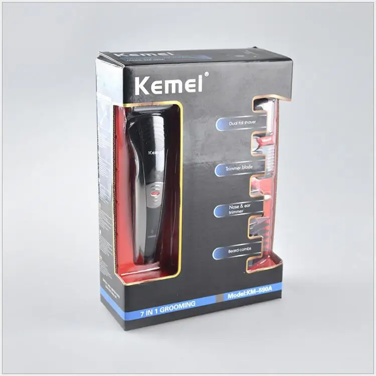 Kemei KM-590A машинка для стрижки волос бритва триммер волос на груди Ножи Машинка для удаления волос в носу 7 в 1 многофункциональная машинка для стрижки волос