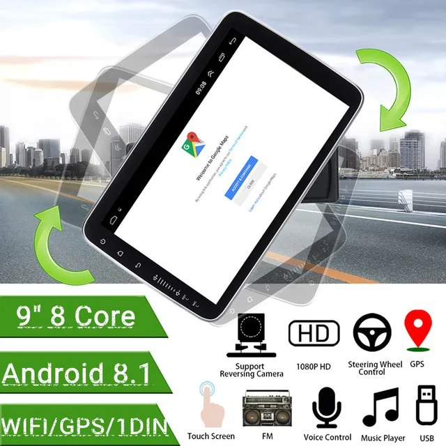 $US $131.39 9 inch GPS Navigation Android 8.1 Car Radio Multimedia Player For Toyota Corolla/Passat/POLO/GOLF/S