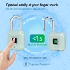 KERUI Smart Fingerprint Padlock USB Rechargeable Mini Size Finger Touch Lock for Door Cabinets Gym Locker Bikes ► Photo 3/6