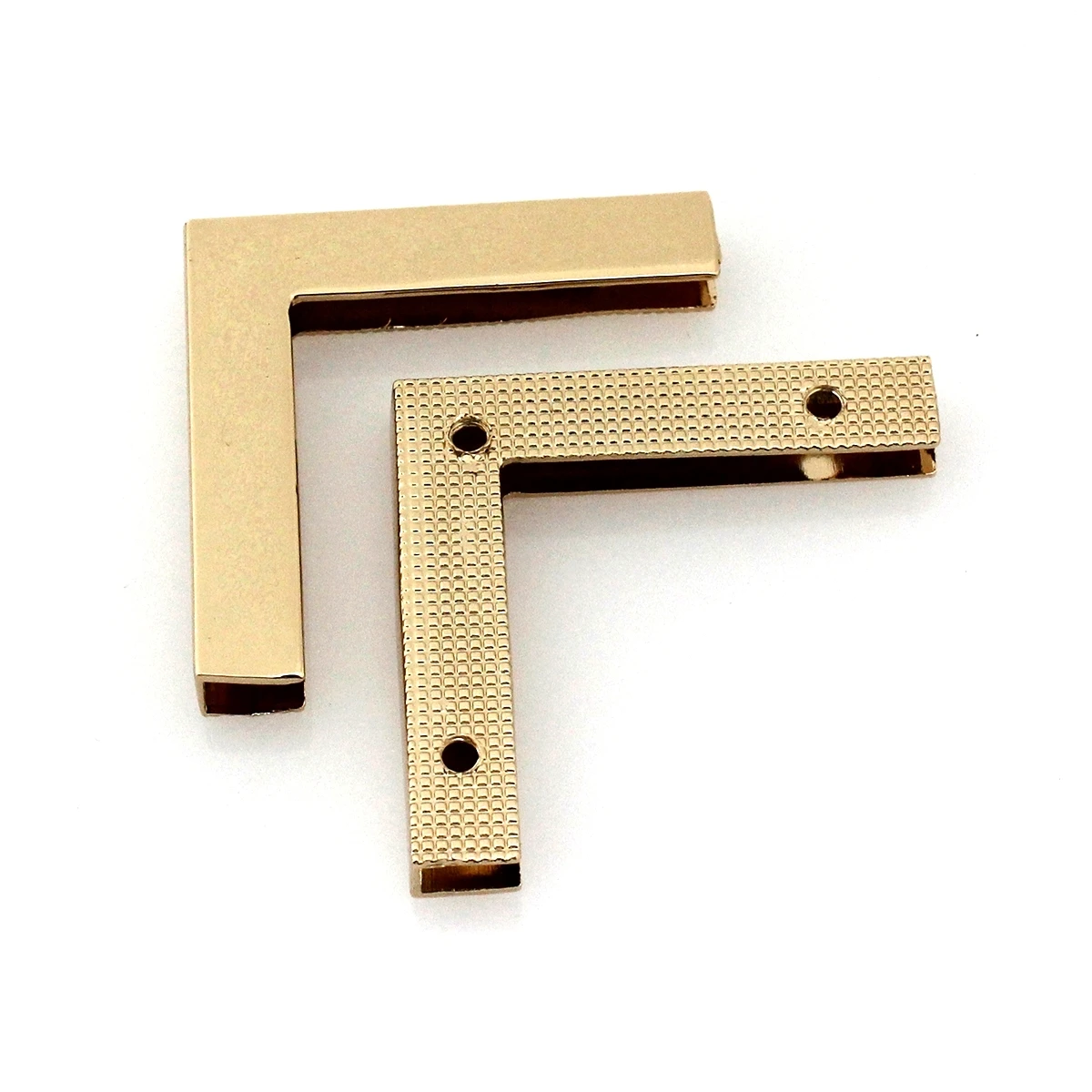 Ein Paar rechtwinklige Metall-Kantenschnallen für Taschen, Eckschrauben, Clip-Kanten, Schutzverschluss für Lederhandwerk, Hardware-Zubehör – Detail 7