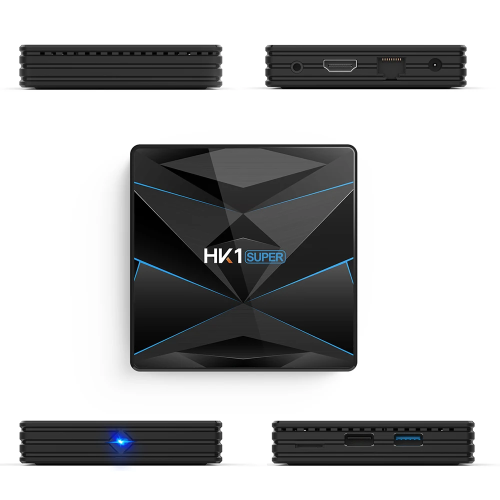 HK1SUPER Android 9,0 Smart tv Box 4K HD медиаплеер с пультом дистанционного управления Rockchip RK3318 четырехъядерный 64 бит UHD 4 ГБ/64 Гб 2,4G/5G WiFi