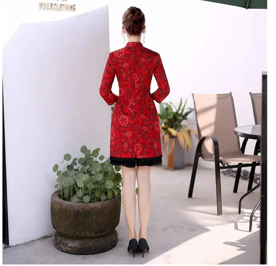 Длинные платья аозай средней длины, современные 2019 Женские винтажные Цветочные Вьетнамки, одежда, форма, красивое платье с разрезом