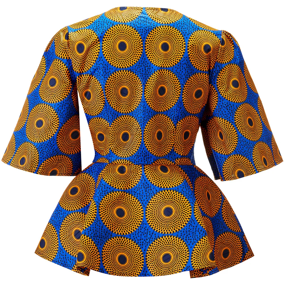 Африканская одежда для женщин Анкара рубашка с принтом африканская традиционная одежда женский Африканский Топ Тонкий Модный Африканский женский топ