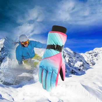 

New Winter Professional Ski Gloves Girls Boys Adult Waterproof Warm Gloves Snow Kids Windproof Skiing Snowboard Gloves