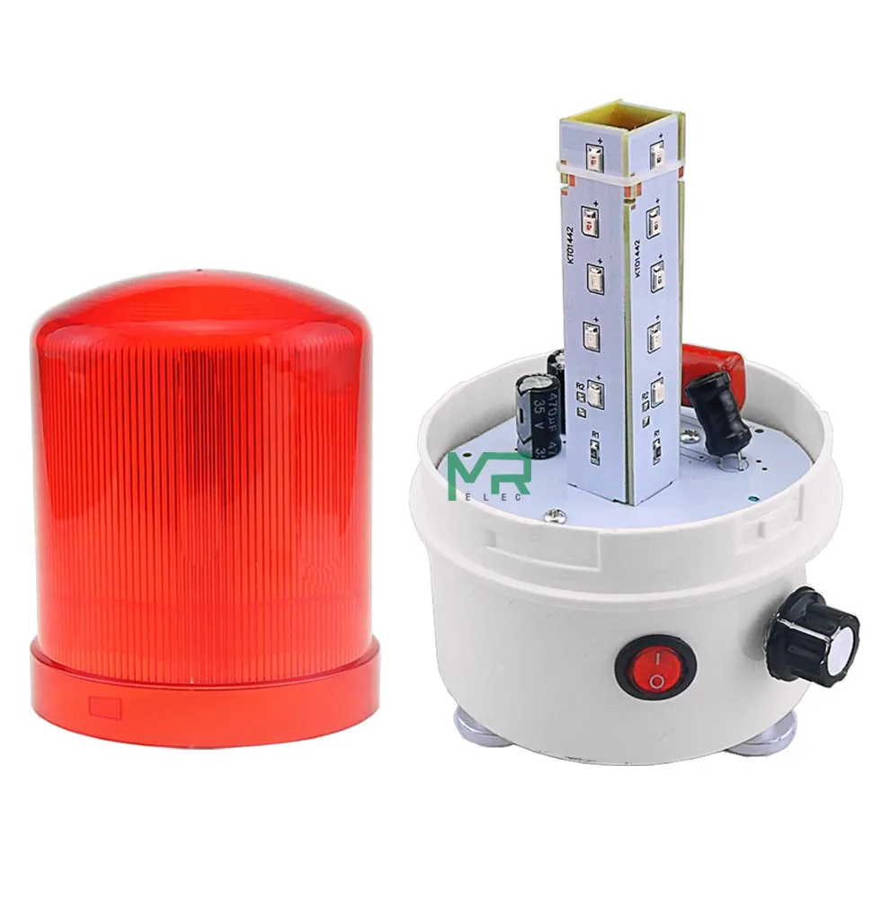 新しい音と光アラーム 220v24v12v ロータリー警告灯調整可能な