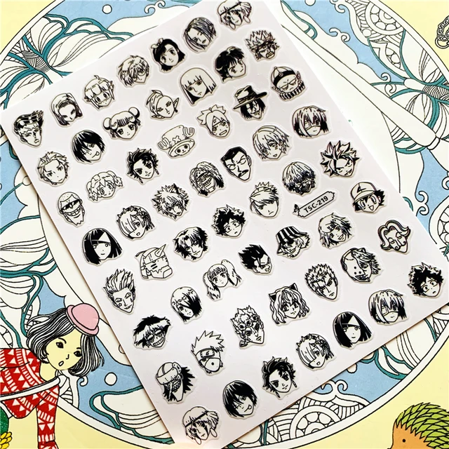 TSC-212 TSC-213 Cartoon anime character 3D Back glue Nail Art Stickers Decals Sliders Nail ornament decoration TSC-219