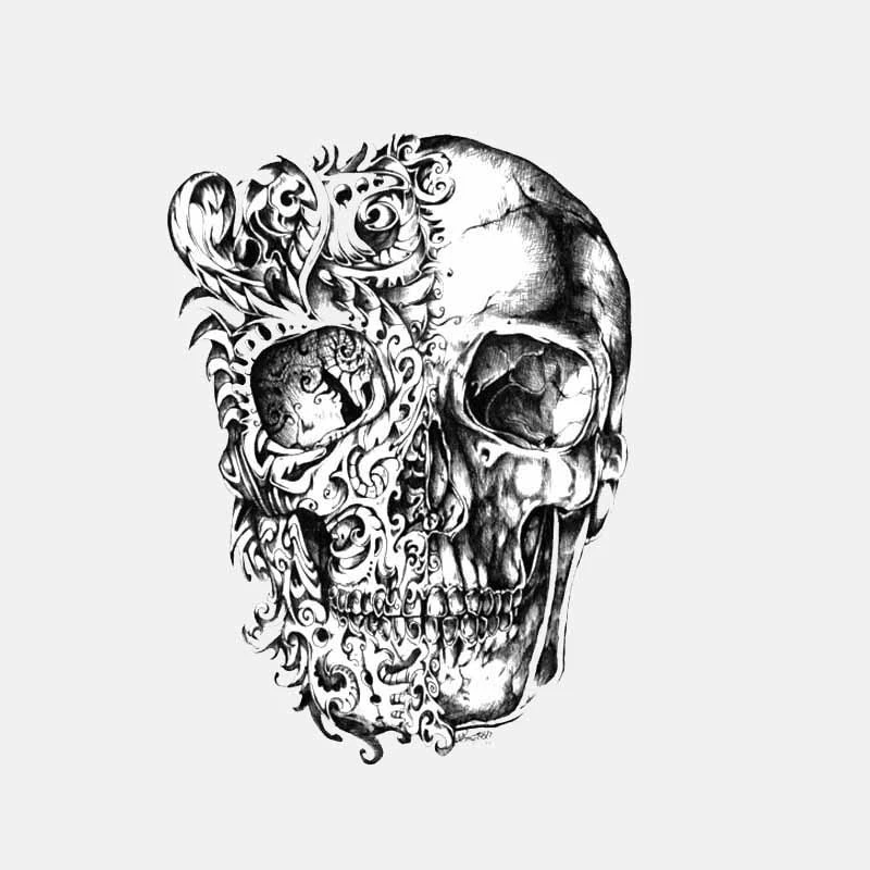 

DAWASARU Personality Sunscreen Custom Waterproof Car Styling Cool Skull Head Motorcycle Helmet Decal Car Sticker 10CM*13CM