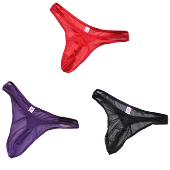 

Men's Mesh Thong G-String Transprant Underwear Men Briefs Gay Lingerie