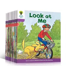 Juego de libros de mano Oxford para niños, libro de lectura con nivel de árbol, ayuda a niños a leer fonética, imagen de historia en inglés, 36 unidades