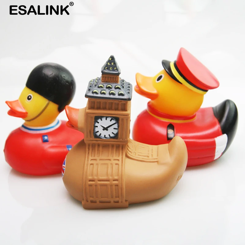 ESALINK 3 шт. 8 10 см резиновая утка ванная плавающая водная Веселая игрушка Красный