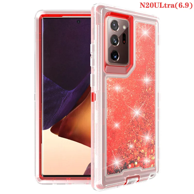 

Hybrid 3D Glitter Armor Case For Samsung s7 s8 s9 s10 note10 s20 Plus note8 note9 note20 Dynamic Quicksand Shockproof Phone Case