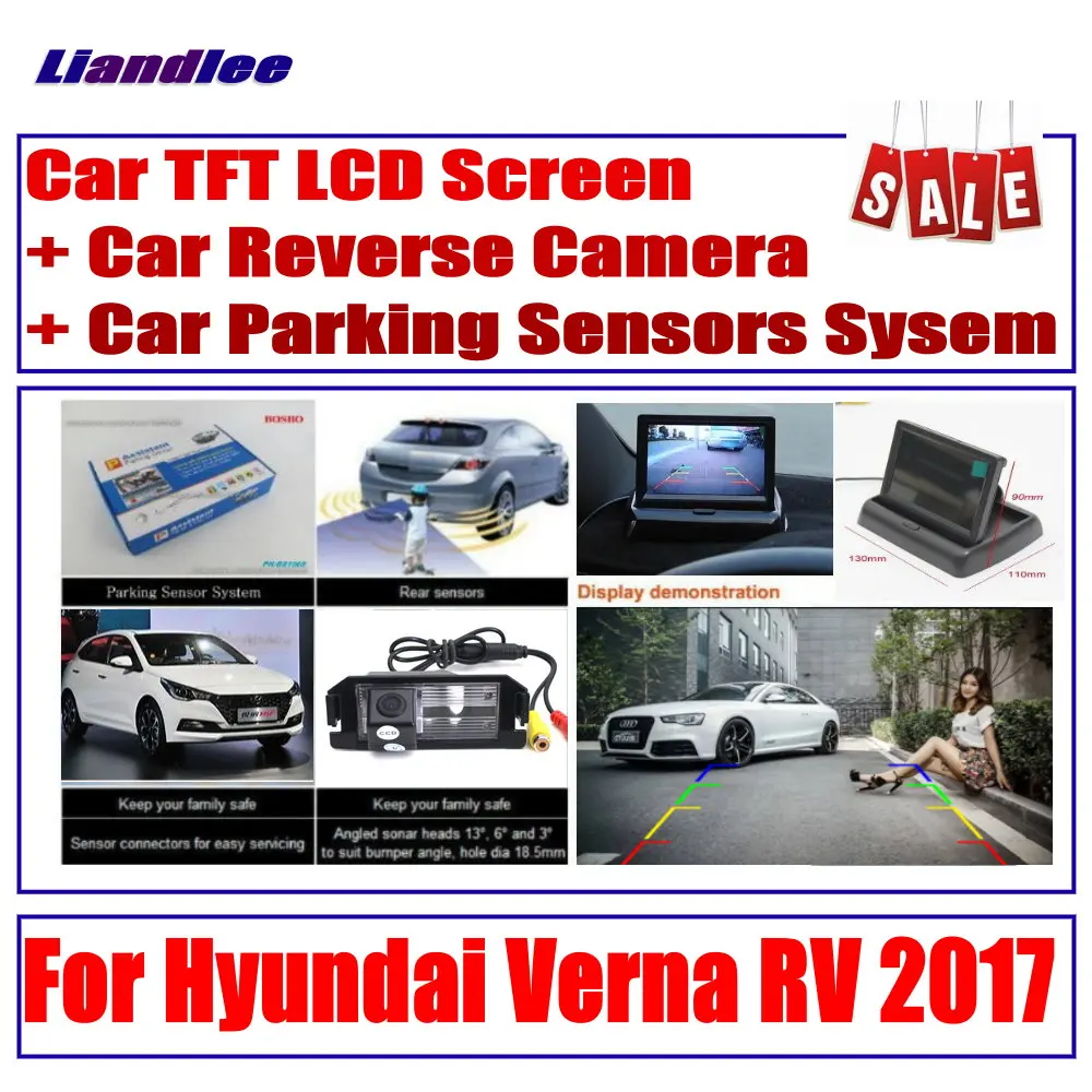 HD монитор дисплей для hyundai Verna RV Автомобильная цифровая система парковочных датчиков/задний вид автомобиля камера