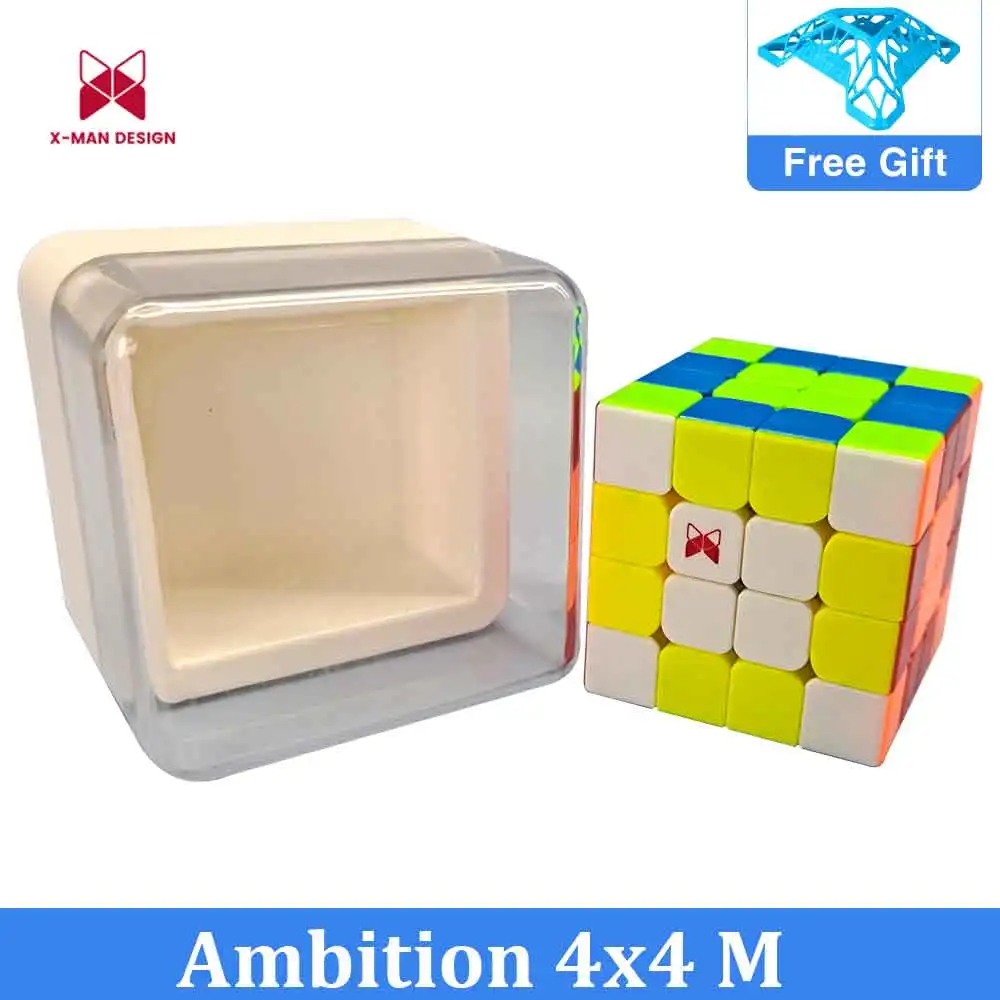 Скоростной кубик QiYi XMD Ambition 4x4 M магнитный X-Man дизайн 4x4x4 профессиональный qiyi