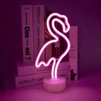 

LED Night Lights Flamingo Desk Decorative Night Lamp Holiday Xmas Party Wedding Decorations Kids Room Home Decoration