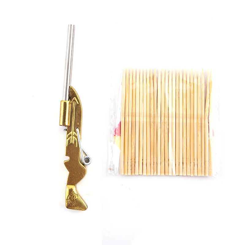 1pc Mini Toys Toothpick Launcher Mini Shotgun Toy Outdoor Funny Shooting Toys Hunting Decompression Squeeze Toy stress relief toys,toy gun,childrens toys