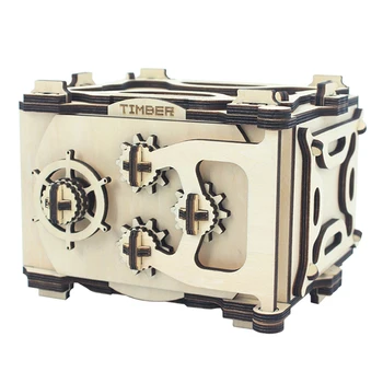 

Wooden Creative Tissue Box Puzzle Toy DIY Assembly Model Woodcraft Construction Removable Type Model Building Kits For Kids