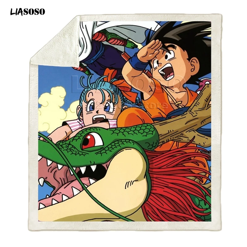 Dragon ball Гоку диван в стиле аниме путешествия молодежное постельное белье Узорчатое набивное одеяло покрывало для мальчика девочки путешествия одеяло квилт для софы