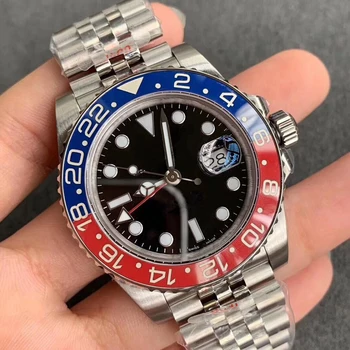 

Watch Men GMT rlx Master II Rolexable Wristwatch Automatic Mechanical 3AAA Watches Sapphire Rotary Ceramic Bezel Luminous 40mm