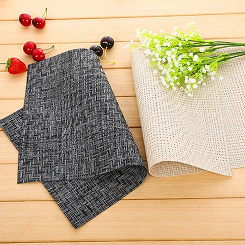 Rectangle Insulation Pad Solid Placemats PVC Non Slip Table Mat Kitchen Accessories Decoration Home Pad Table Mat Coaster