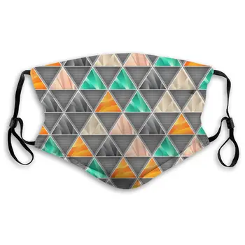 

Triangles Art Masks With filter Washable & Reusable Anti Dust Breathable Mask With Adjustable Ear Loops
