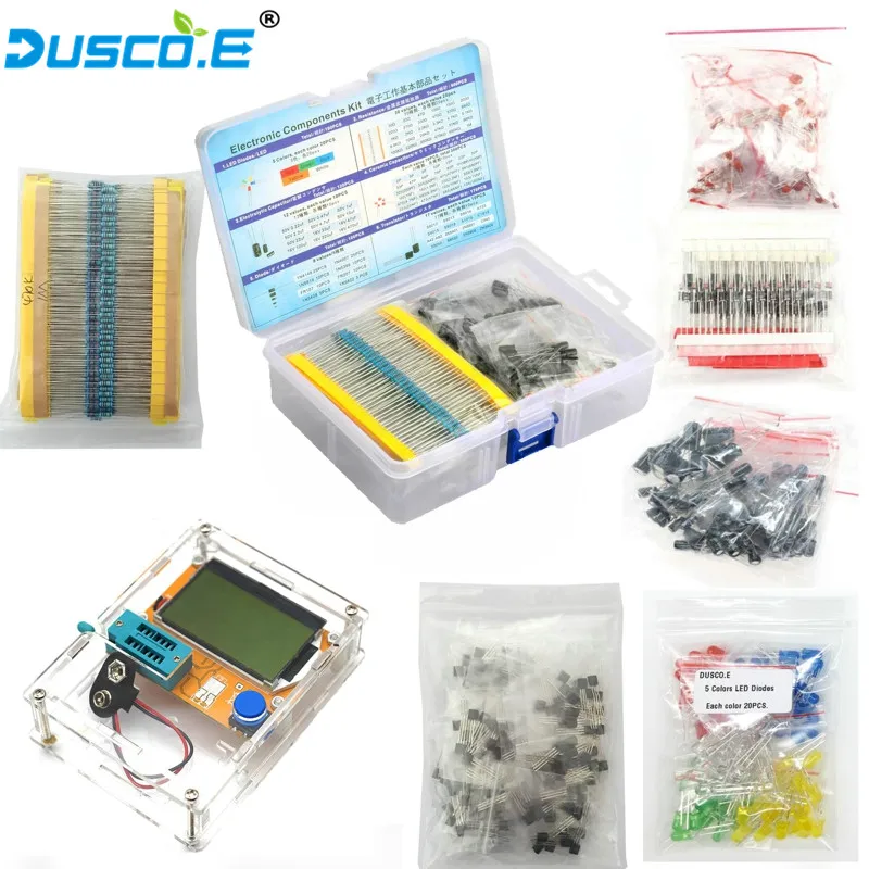 LCR T4 ESR T4 Mega328 Digital Transistor Tester Set Electronic Component Kit Diode Triode Capacitance MOS/PNP/NPN TO 92 Resistor|Мультиметры| | АлиЭкспресс