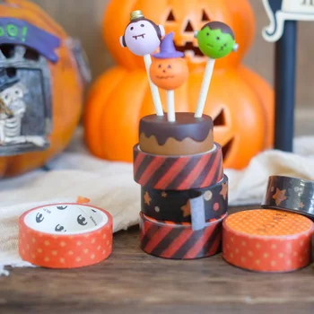 

Mohamm 1Pc Halloween Series Decoration Washi Pumpkin Ghost Masking Tape Creative Scrapbooking Stationary School Supplies