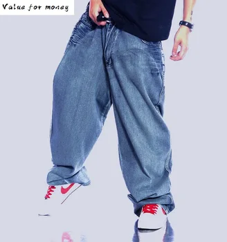 

Men Baggy Retro Jeans Vintage Garment Washed Denim Pants Male Hiphop Skateboarder Jeans Letters Printed Wide Leg Jeans