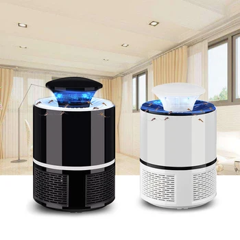 

2018 New Smart LED UV Electric Mosquito Killer Lamp USB Charge Noiseless Black